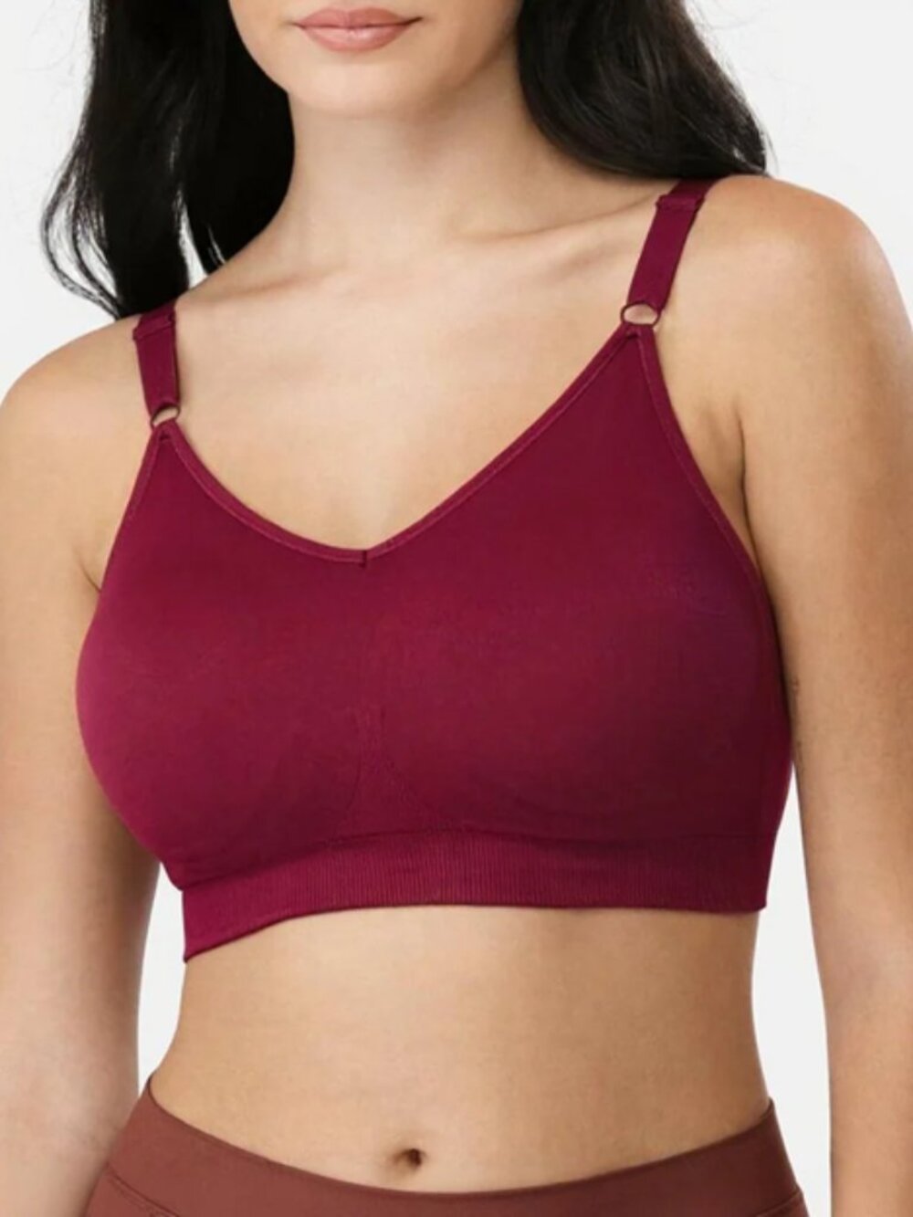 NWT Underoutfit 454 Full Coverage Comfort Bra Dark Cherry